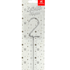 NUMERO ESTRELLITA MAGICA PLATEADA 2