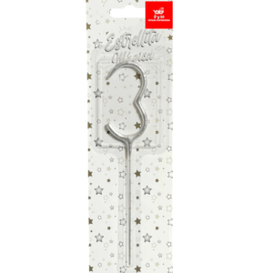 NUMERO ESTRELLITA MAGICA PLATEADA 3