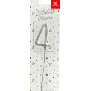 NUMERO ESTRELLITA MAGICA PLATEADA 4