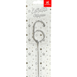 NUMERO ESTRELLITA MAGICA PLATEADA 6