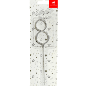 NUMERO ESTRELLITA MAGICA PLATEADA 8