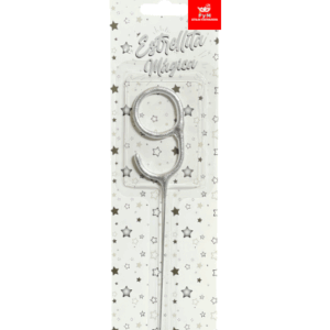 NUMERO ESTRELLITA MAGICA PLATEADA 9