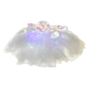 TUTU LED CON MOÑO BLANCO, talle infantil