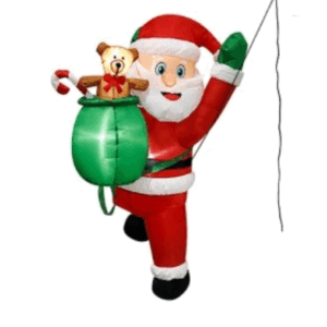 INFLABLE *SANTA ESCALADOR* 1,2 mts. ALTURA - 2 Leds