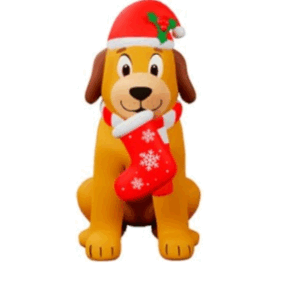 INFLABLE *PERRO NOEL* 1,2 mts. ALTURA - 2 Leds