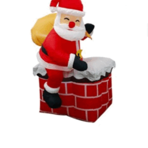 INFLABLE SANTA EN LA CHIMENEA 1,5 mts. ALTURA - 3 Leds