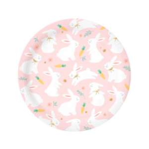 PLATO DE POLIPAPEL 17cm *CONEJITOS* x 6 unidades