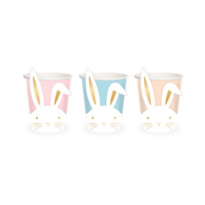 VASO DE POLIPAPEL con FORMA *BUNNY OREJAS* x 6 unidades