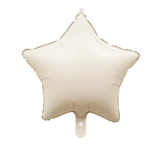GLOBO METALIZADO FORMA ESTRELLA CREAM