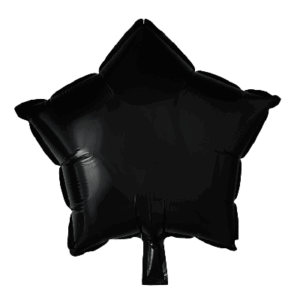 GLOBO METALIZADO FORMA ESTRELLA NEGRO