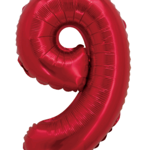 GLOBO METALIZADO CHICO ROJO 9