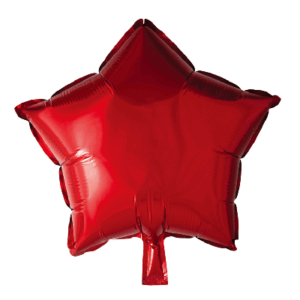 GLOBO METALIZADO FORMA ESTRELLA ROJO