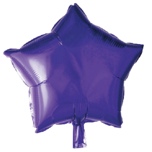 GLOBO METALIZADO FORMA ESTRELLA VIOLETA