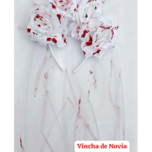 VINCHA  flores de tela x4 NOVIA SANGRIENTA