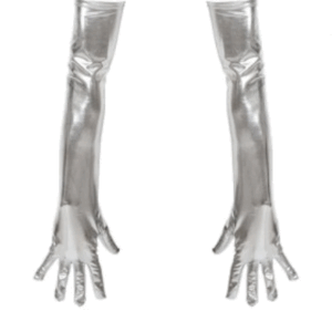 GUANTES PLATEADOS LARGOS