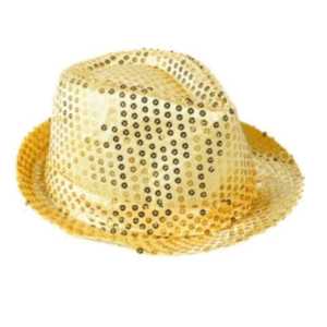 GORRO FUNYI DE LENTEJUELAS DORADO