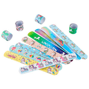 PULSERAS SLAP UNICORNIO - BOLSITA X 10 UNIDADES