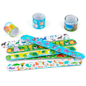 PULSERAS SLAP ANIMALES - BOLSITA X 10 UNIDADES