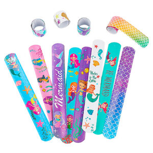 PULSERAS SLAP SIRENAS - BOLSITA X 10 UNIDADES