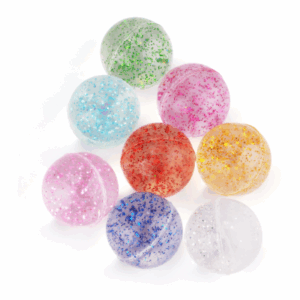 PELOTITAS SALTARINAS GLITTER - BOLSITA X 6 UNIDADES