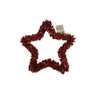 ESTRELLA *ROJA* TINSEL - 28cm.