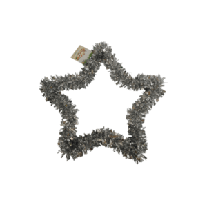 ESTRELLA *PLATEADA* TINSEL - 28cm.
