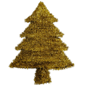 ARBOLITO *TINSEL DORADO* - 40x56 cm.