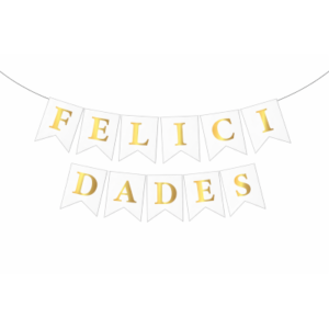BANDERIN FELICIDADES STAMPING BLANCO