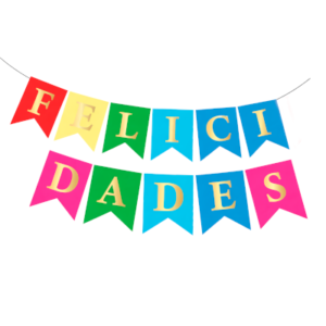 BANDERIN FELICIDADES STAMPING MULTICOLOR