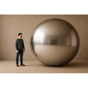 BOLA SHINY PLATEADA 250 cm.