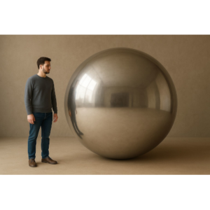 BOLA SHINY PLATEADA 180 cm.