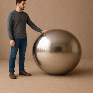 BOLA SHINY PLATEADA 120 cm.