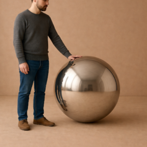 BOLA SHINY PLATEADA 60 cm.