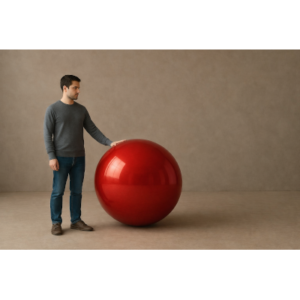 BOLA SHINY ROJA 120 cm.