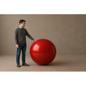 BOLA SHINY ROJA 60 cm.