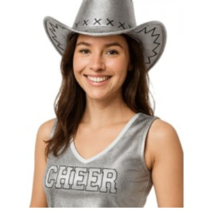 SOMBRERO DE VAQUERO PLATEADO