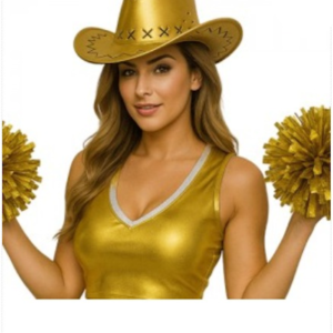 SOMBRERO DE VAQUERO DORADO