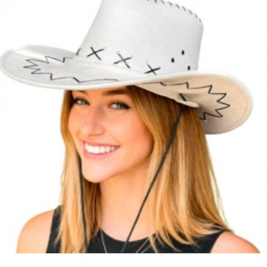 SOMBRERO VAQUERO GAMUZA BLANCO