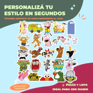 STICKER CALCOS CANALES 25 STICKERS - PACK1