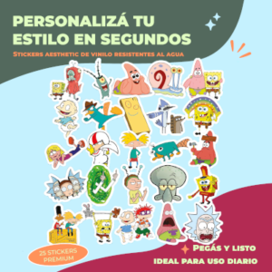 STICKER CALCOS CANALES 25 STICKERS - PACK2