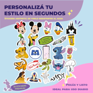 STICKER CALCOS DISNEY 25 STICKERS - PACK1