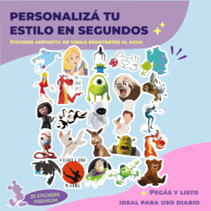 STICKER CALCOS DISNEY 25 STICKERS – PACK4