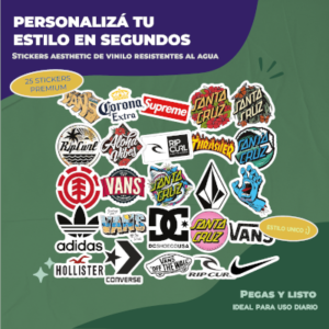 STICKER CALCOS MARCAS 25 STICKERS