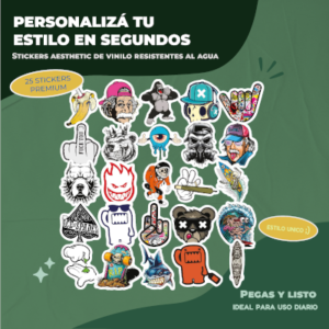 STICKER CALCOS SKATE 25 STICKERS