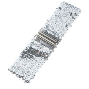 CINTURON PLATEADO DE LENTEJUELAS