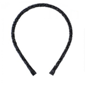 VINCHA GLITTER NEGRA