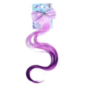 EXTENSIÓN DE PELO VIOLETA DOS TONOS CON MOÑO