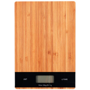 BALANZA HOGAREÑA BAMBU CHICA (CAPACIDAD MÁXIMA 10kg)