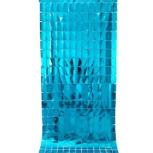 CORTINA RECTANGULOS CELESTE 100x200cm