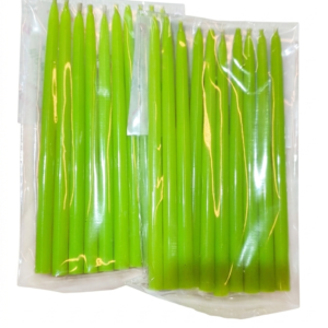 VELA BICHITO DE LUZ 2294 10cm VERDE FLUO (x10)